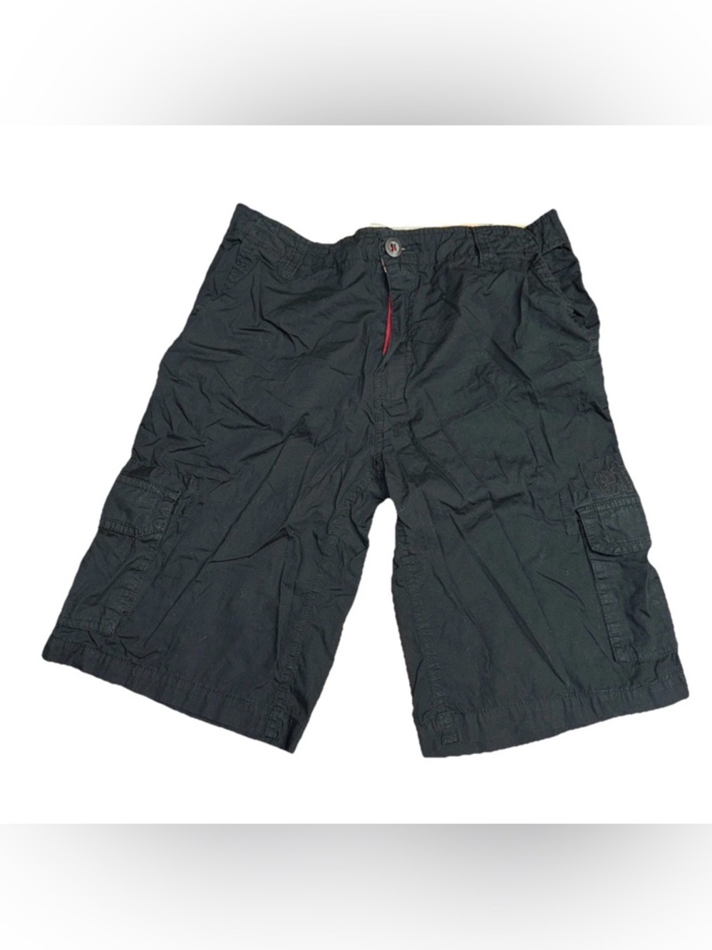 Etnies Black Men's Cargo Shorts Size 30 (Fit 32") Skater Punk Rock Casual Logo